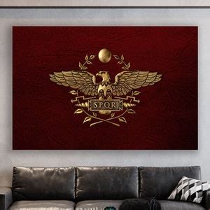 SPQR Sign Ancient Roman Flag Huge Canvas Home Decor SPQR - Etsy