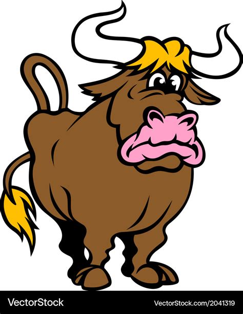 Funny bull Royalty Free Vector Image - VectorStock