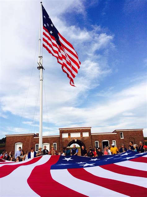 Fort McHenry Flag ceremony | Mchenry, House styles, Maryland