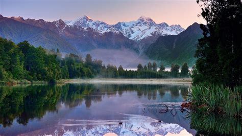 New Zealand Mountains | Mountain lake in New Zealand wallpaper - Nature wallpapers ...