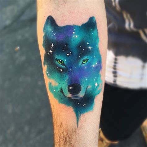 Instagram photo by Kaitlin Dutoit • May 24, 2016 at 2:36am UTC | Wolf tattoos, Galaxy tattoo ...