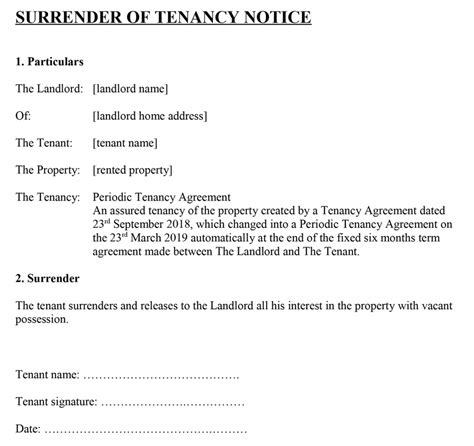 Professional Tenant Notice Letter Template Word Sample - Tacitproject