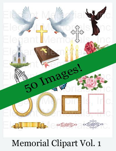 Funeral Program and Memorial Clipart Vol. 1 - Elegant Memorials