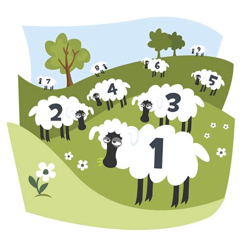 Counting Sheep | Illustration of sheep with numbers, as in c… | Flickr