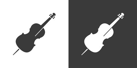 Cello flat web icon. Cello logo design. String instrument simple cello ...