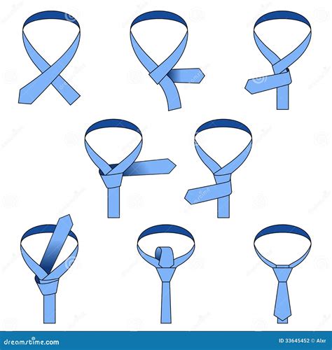 Tie - Double Simple Knot (Instruction) Stock Photography - Image: 33645452