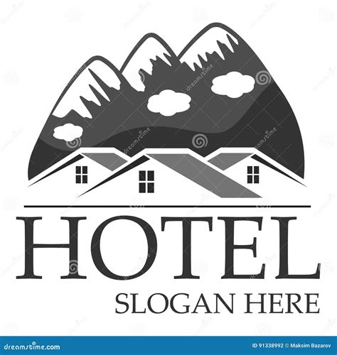 Mountain Resort Vector Logo Stock Vector - Illustration of cottage ...