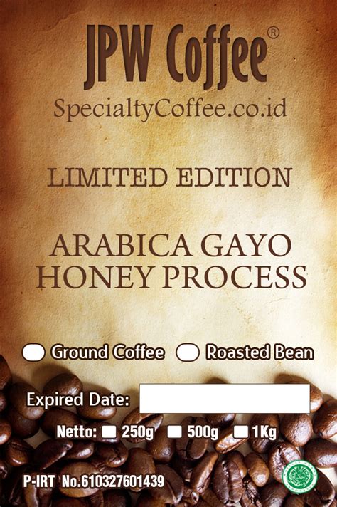 Kopi Arabika Gayo Honey Process | Specialty Coffee Indonesia | JPW Coffee