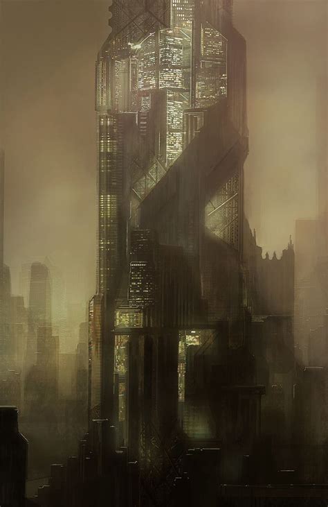 cyberpunk, tower, futuristic architecture, future building, futuristic skyscraper | Cyberpunk ...