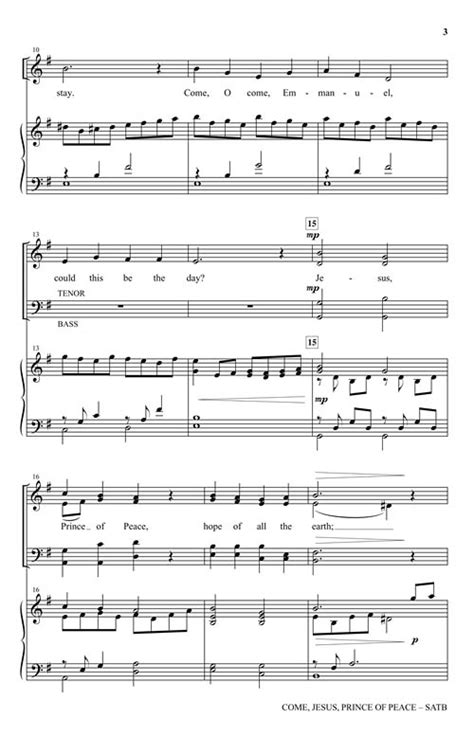 Come Jesus Prince of Peace Sheet Music by Brad Nix (SKU: 35028327 ...