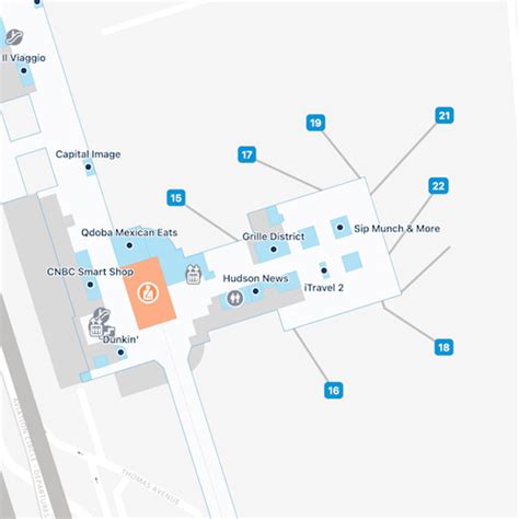 Reagan National Airport DCA Terminal A Map