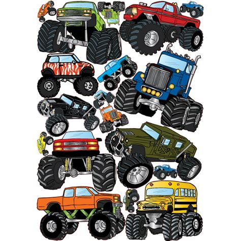 Monster Truck Wall Stickers / Truck Decals / Graphics / Wall Decor - Walmart.com - Walmart.com