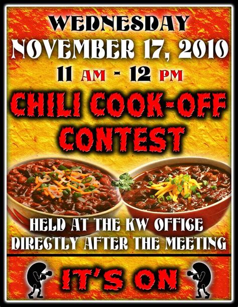 chili competition ideas - Google Search | Chili cook off, Cook off, Cooking