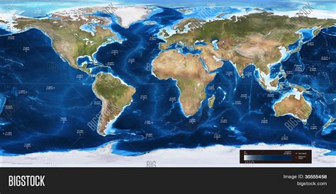 Ocean Depth Map Image & Photo (Free Trial) | Bigstock