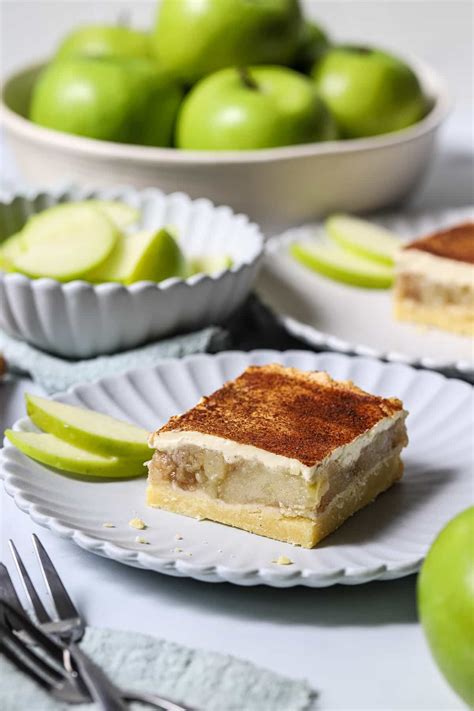 Apple Sour Cream Slice (Without Cake Mix) - The Cooking Collective