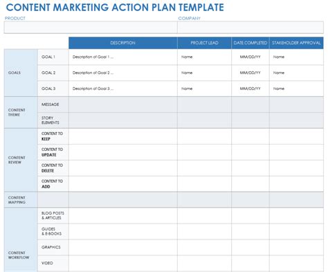 Free Marketing Action Plan Templates | Smartsheet