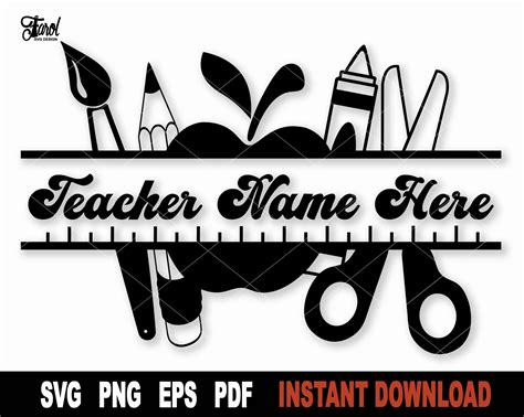 Teacher Svg Teacher Split Monogram Svg File For Cricut - Etsy Österreich