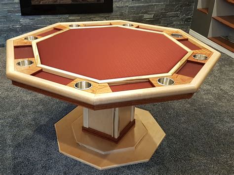 Octagonal poker table. Ambrosia maple and Canary Wood. | Poker table ...