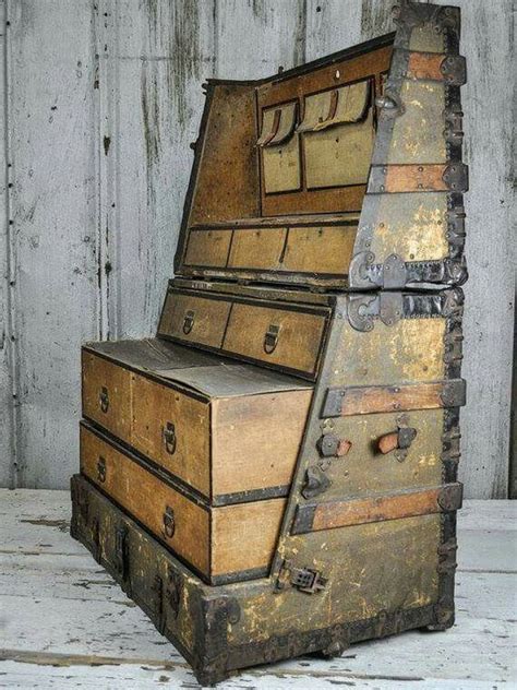 1.Steamer trunk or “portmanteau luggage”, a trunk... - The 1870s Victorian