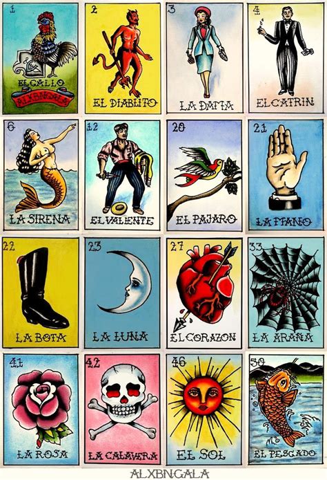 LA SUERTE | Tatuajes de arte mejicano, Tatuaje de tarjeta, Lotería mexicana