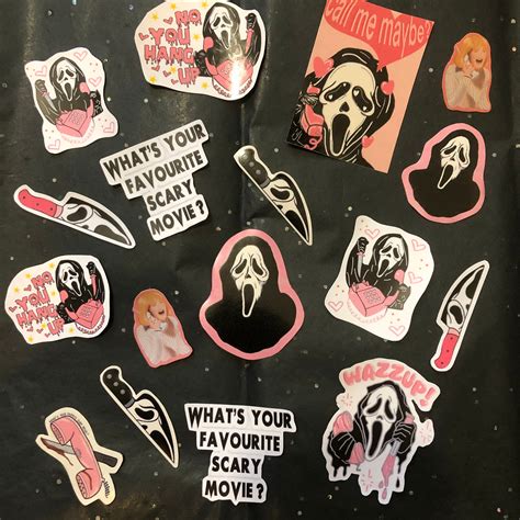 Scream ghostface pastel goth horror sticker pack - Etsy 日本