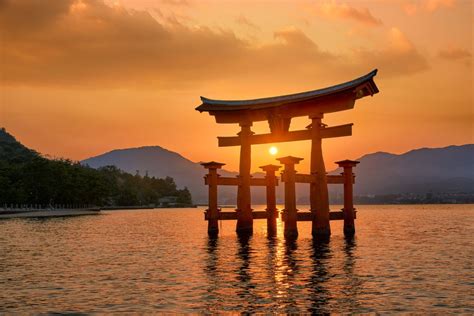 Floating on Light || Itsukushima Japan | Torii gate, Beautiful sunset ...