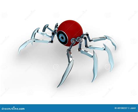 3d robot spider stock illustration. Image of background - 48108237