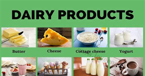 Dairy Products: List of 28 Different Milk Products in the English Language - Love English