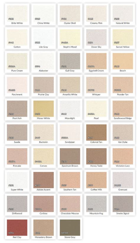 7 Of The Most Popular Stucco Color Charts, All In One Place!