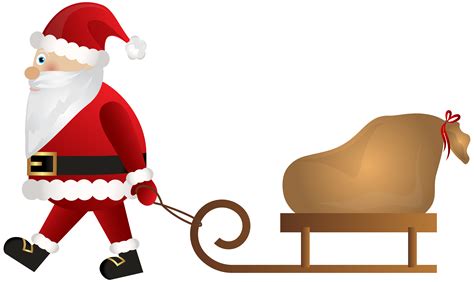 Santa Claus with Sleigh PNG Clip Art | Gallery Yopriceville - High ...