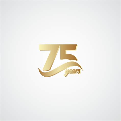 75 Years Anniversary Celebration Elegant Gold Logo Vector Template Design Illustration 2109131 ...