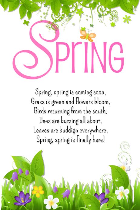 Spring poem Template | PosterMyWall