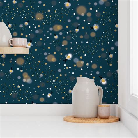 fireflies in the night Wallpaper | Spoonflower