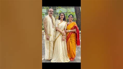 Actress Keerthi Suresh With Her Parents Beautiful Picture #shorts - YouTube