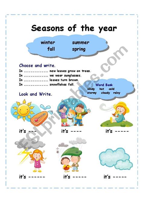 season of the year - ESL worksheet by bnotah