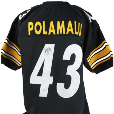 Autographed Troy Polamalu Jersey - Black JSA Witness & PSA DNA