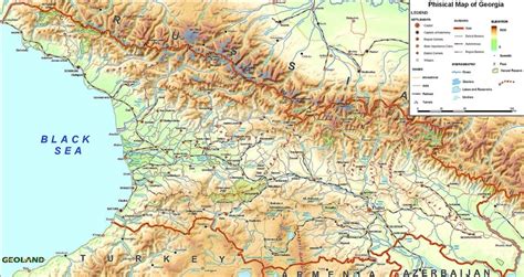 Topographical Georgia | Georgia map, Map, Physical map