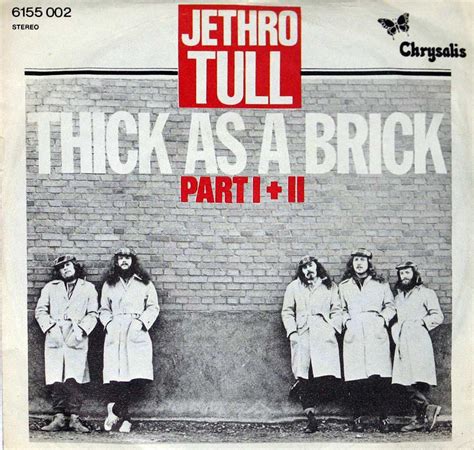 JETHRO TULL Thick as a Brick Part I & II 7" Single Vinyl Album Cover ...