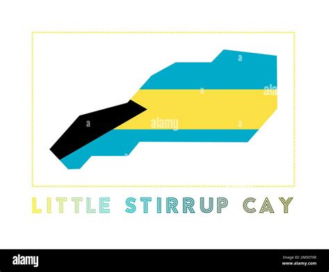 Little Stirrup Cay Logo. Map of Little Stirrup Cay with island name and ...