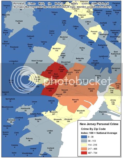 New Jersey crime maps by zip code (Newark, Camden: violent crime, to ...