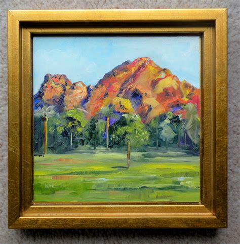 ART FOR LIFE: "CAMELBACK MOUNTAIN" OIL OF THIS ARIZONA MOUNTAIN © SAUNDRA LANE FINE ART