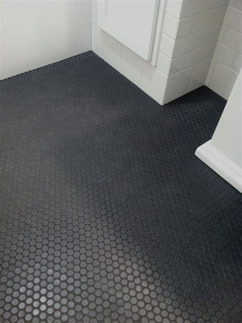 Black Penny Tile Bathroom Floor – Flooring Guide by Cinvex