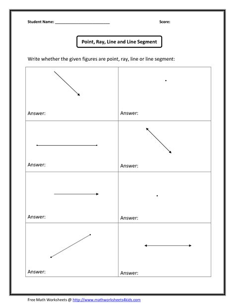 Geometry Worksheet Rays | Printable Worksheets and Activities for ...