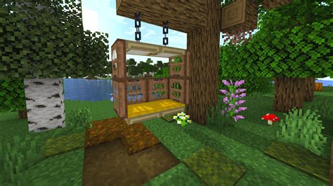 Wicker Bench Swing by cathialoria | Minecraft Build Tutorial