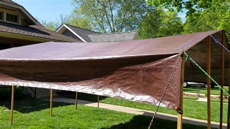 DIY Tarp Camping Canopy - YouTube