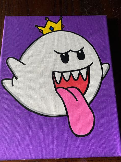 Mario Kart 8 King Boo Painting Canvas - Etsy