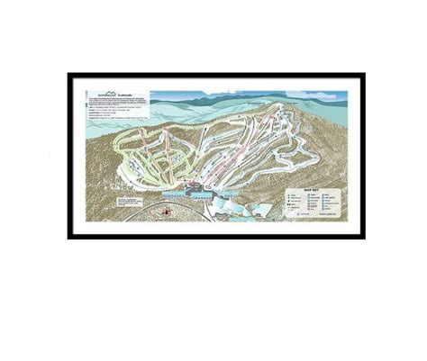 2021 CATAMOUNT SKI RESORT Ski Trail Map Ski Home Decor, Ski Lodge Wall ...