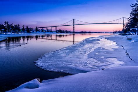 Thousand Islands Bridge Winter Sunset | 1000 Islands Winter | Pinterest | Winter sunset and ...