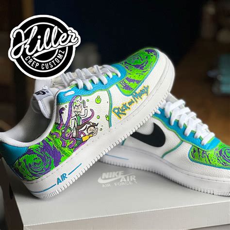 Custom Nike Air Force 1 - Rick & Morty - Killer Crep Customz