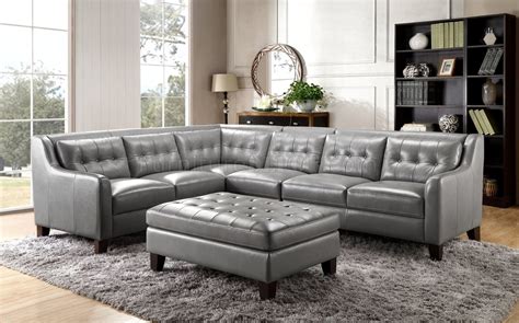 Rooms To Go Grey Leather Sectional - Contemporary Sectional Sofas ...